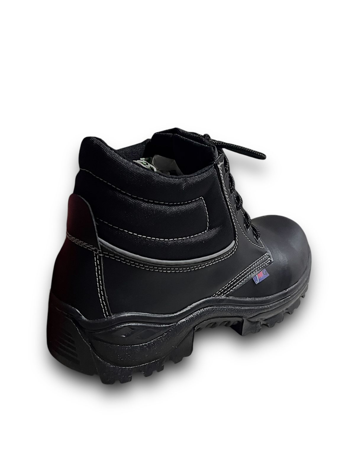 BOTA DE SEGURIDAD EN CUERO NEGRO  E-88
