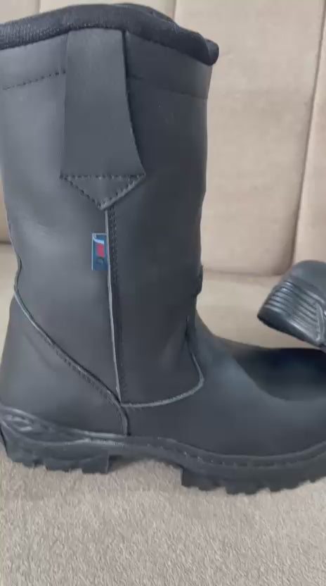 Bota SOLDADOR EN CUERO NEGRA R-21